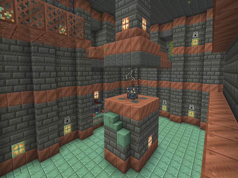Trial Chambers được thiết kế như một mê cung độc đáo trong Minecraft 1.21.0 Apk