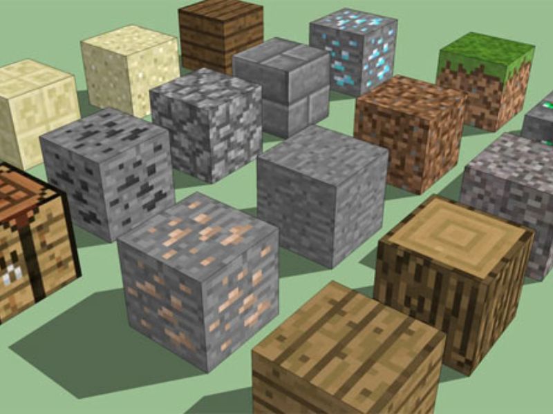 Chuẩn bị vật liệu xây nhà Minecraft