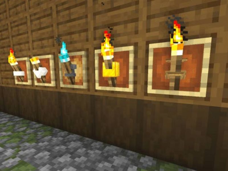 Đặt Đuốc Xung Quanh Nhà Minecraft