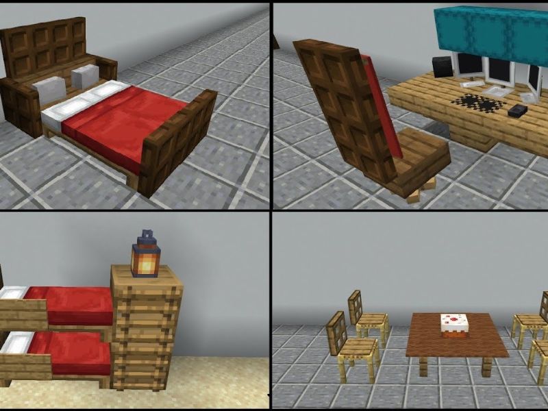 Lắp đặt cửa ra vào và các chi tiết trang trí trong nhà Minecraft