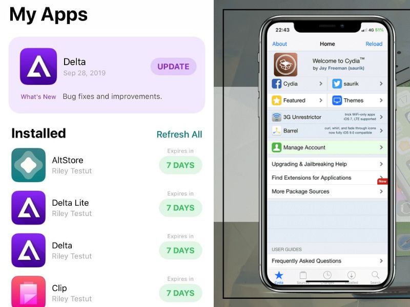 Sử dụng AltStore hoặc Cydia Impactor để cài đặt ứng dụng ngoài App Store