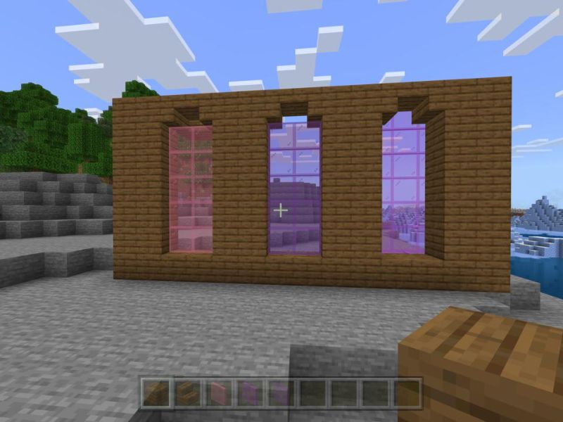 Thiết kế mái nhà và cửa sổ Minecraft