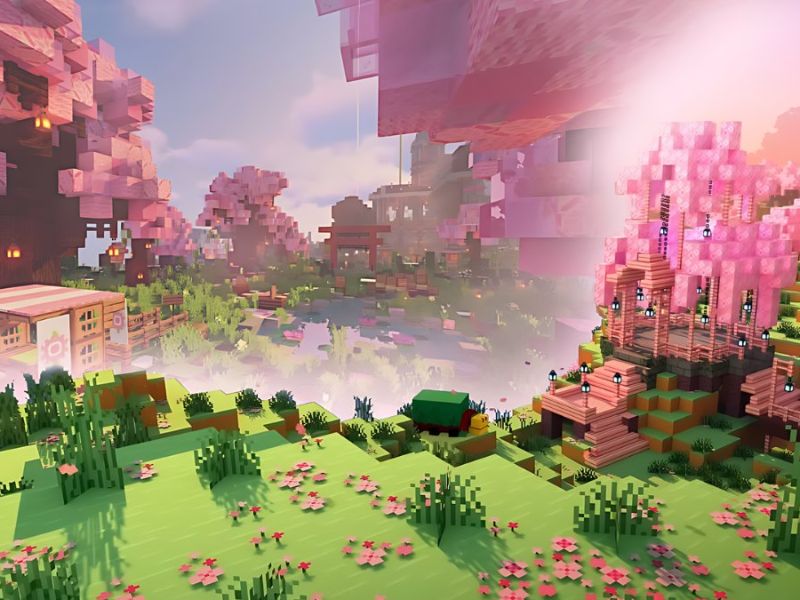 Trải nghiệm không gian tươi đẹp qua ảnh Minecraft 8K siêu sắc nét