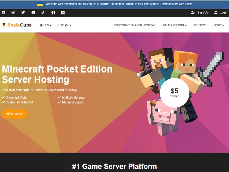 Truy cập vào website của ScalaCube và chọn gói phù hợp