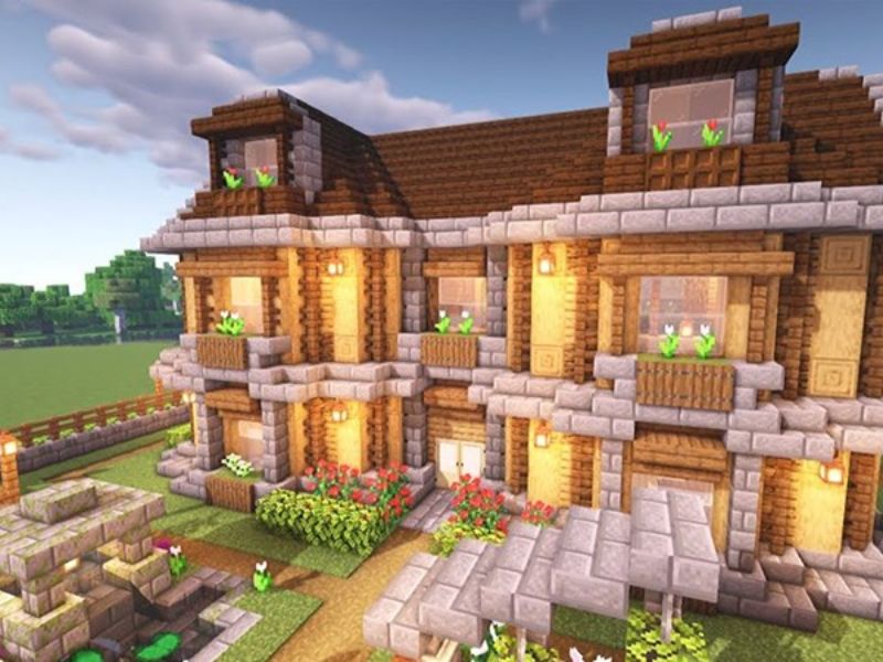 Xây Nhà Biệt Thự Trong Minecraft