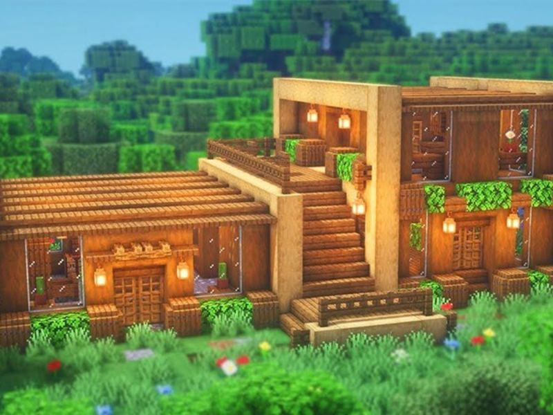 Xây Nhà Trong Minecraft Giúp Lưu Trữ Vật Phẩm