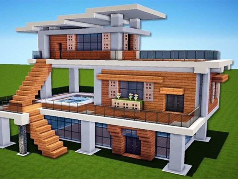 Xây Nhà Trong Minecraft Với Cấu Trúc Cơ Bản