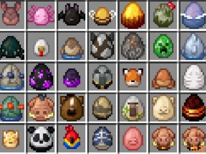 Kết Cấu Của Spawn Eggs Trong Minecraft 1.21.80
