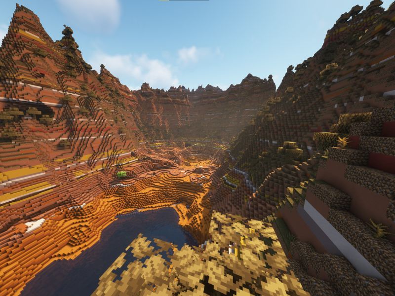Badlands Lake Seed nằm trong top Seed Minecraft đẹp nhất