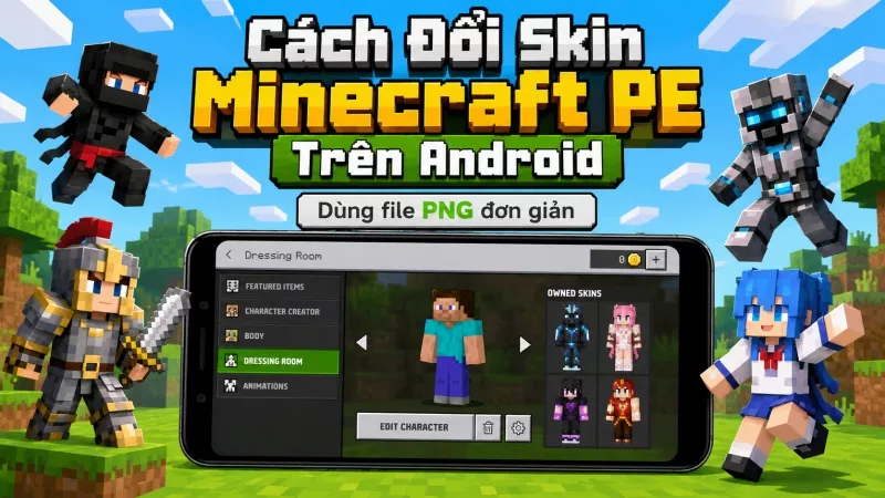 Skin PNG Khác Gì Với Skin Pack Minecraft PE