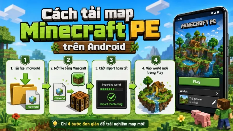 Chuẩn Bị Trước Khi Tải Map Minecraft PE