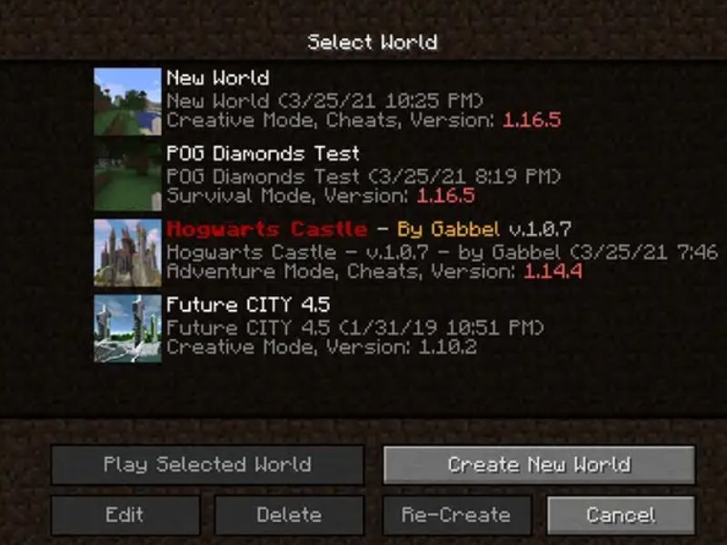 Cài đặt map vào Minecraft