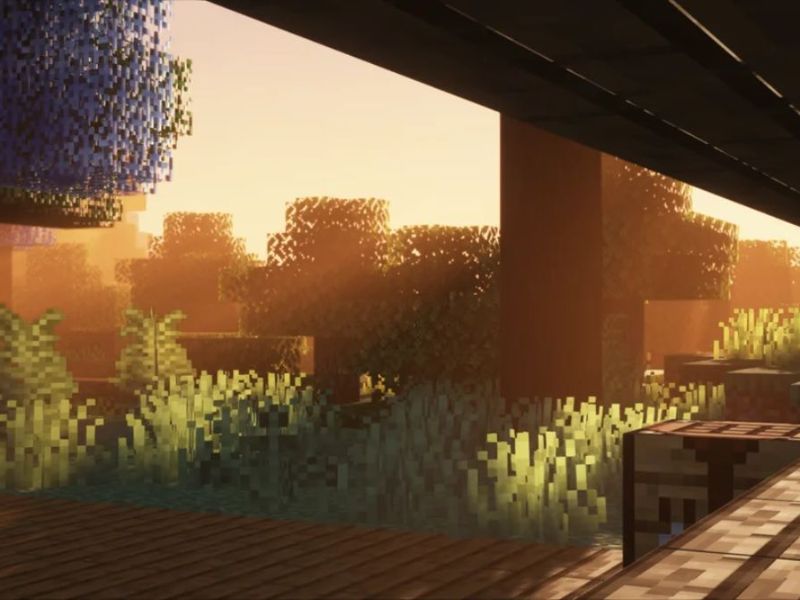 Cải tiến đổ bóng và chi tiết môi trường trong Shader Minecraft 1.21