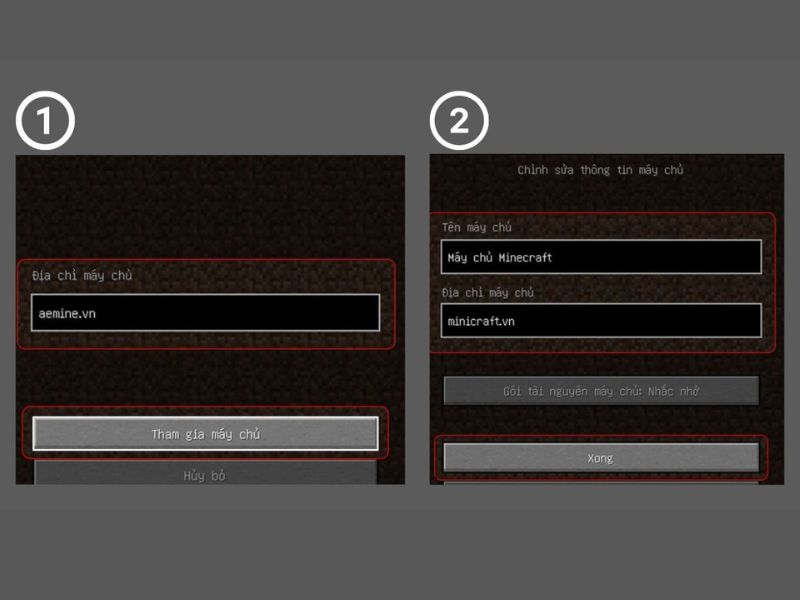 Có 2 cách tham gia chế độ chơi Minecraft nhiều người