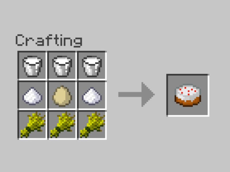 Công Thức Chế Tạo Bánh Kem Trong Minecraft