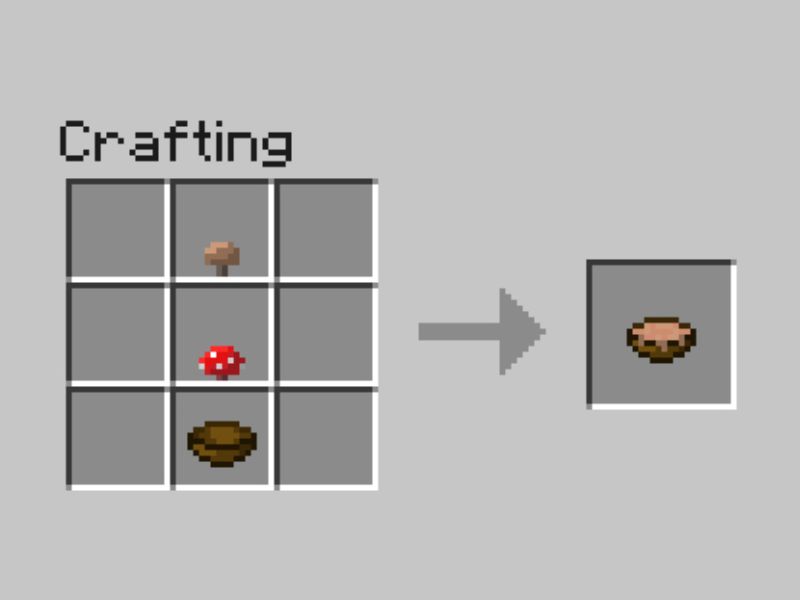 Công Thức Chế Tạo Súp Nấm Trong Minecraft