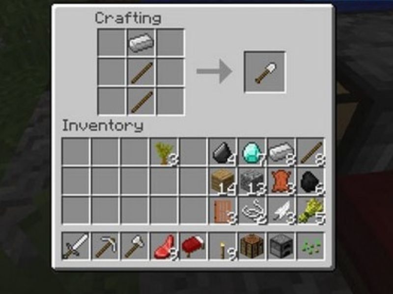 Công Thức Chế Tạo Xẻng Trong Minecraft
