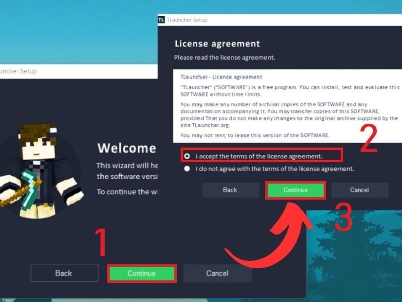 Đồng Ý Với Điều Khoản Sử Dụng Của Minecraft TLauncher 