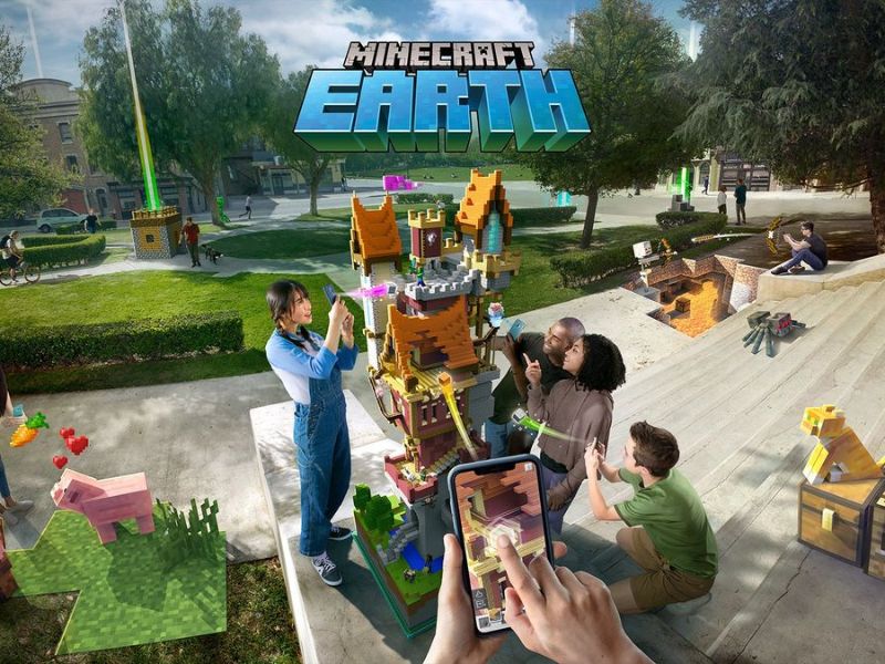 Khám phá thế giới AR đầy sống động trong Minecraft Earth APK