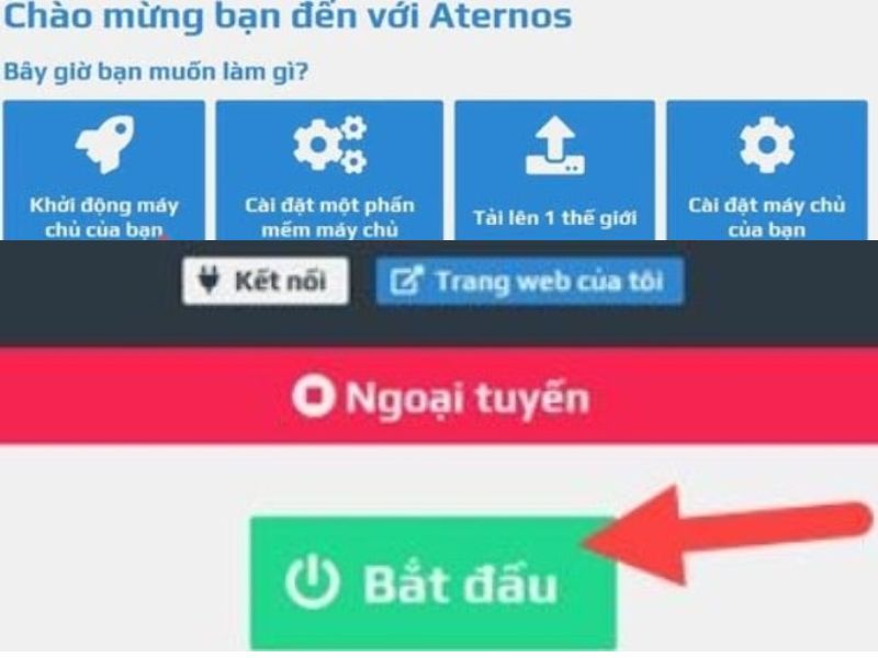 Khởi Động Server Để Tạo Server Minecraft 