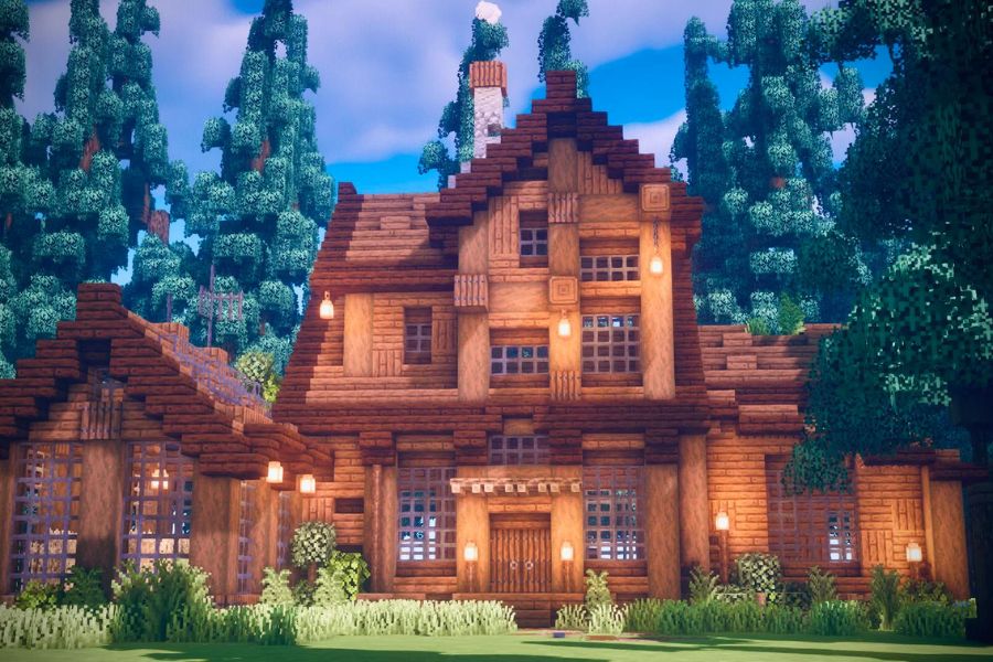 logo Mẫu Nhà Trong Minecraft
