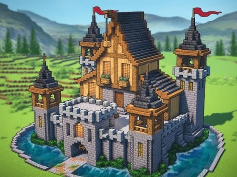 Mẫu Lâu Đài Đẹp Trong Minecraft 