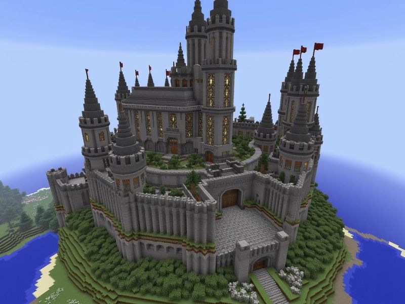 Mẫu Lâu Đài Sang Trọng Trong Minecraft 