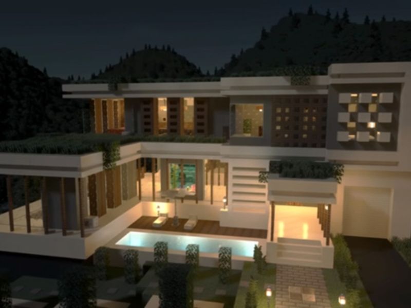 Mẫu Nhà Biệt Thự Sang Trọng Trong Minecraft 