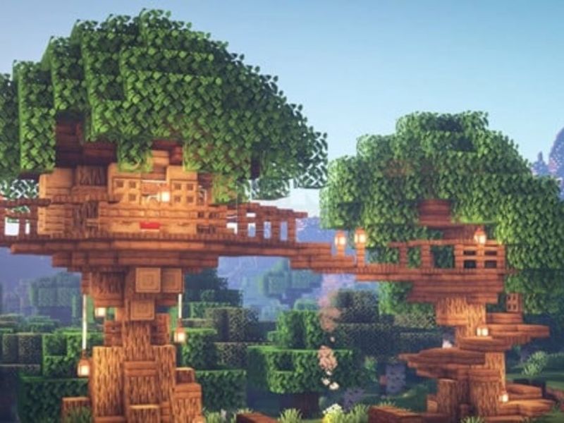 Mẫu Nhà Trên Cây Minecraft 