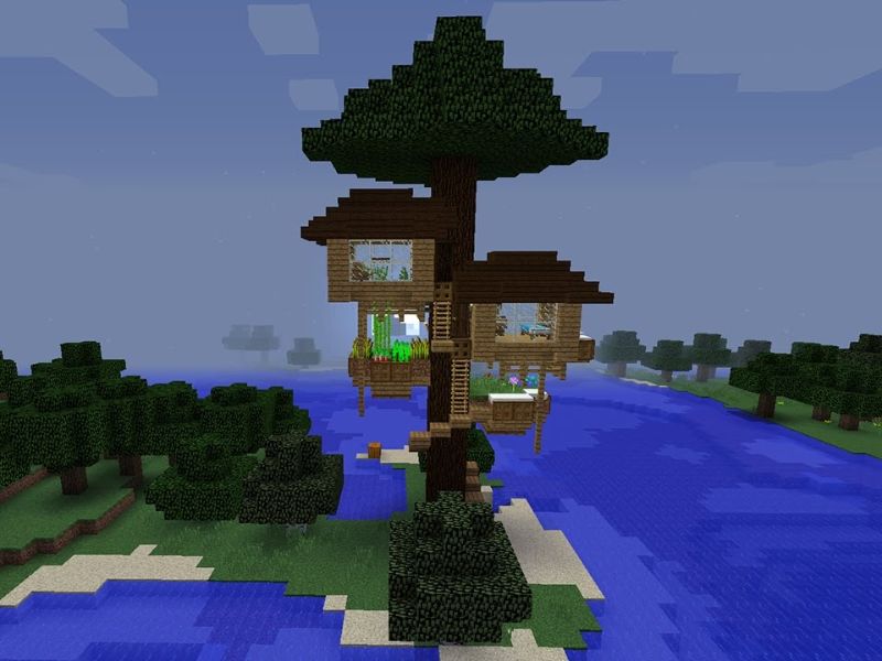 Mẫu Nhà Trên Cây Trong Minecraft An Toàn