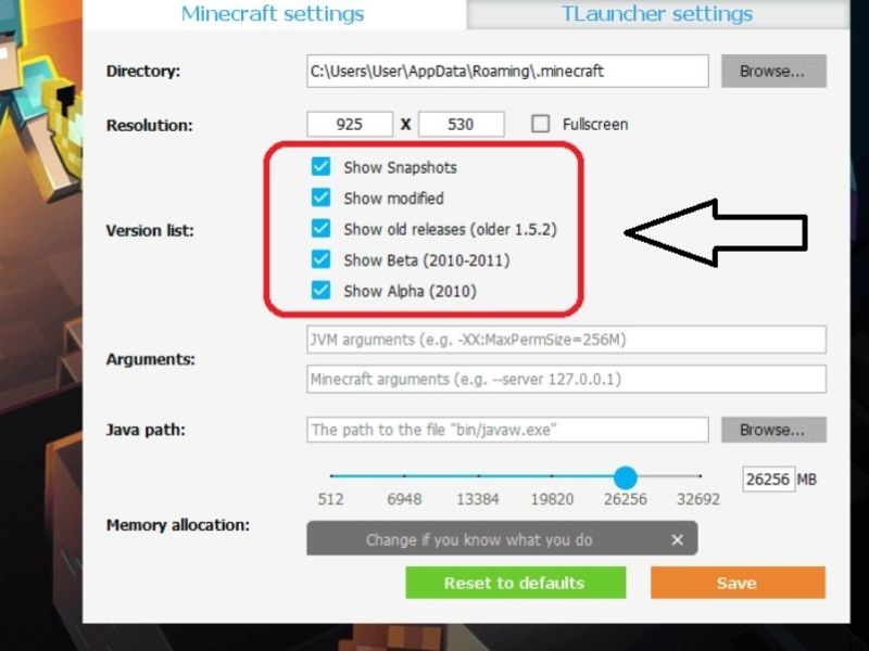 TLauncher Minecraft Cho Phép Cài Đặt Các Phiên Bản Minecraft