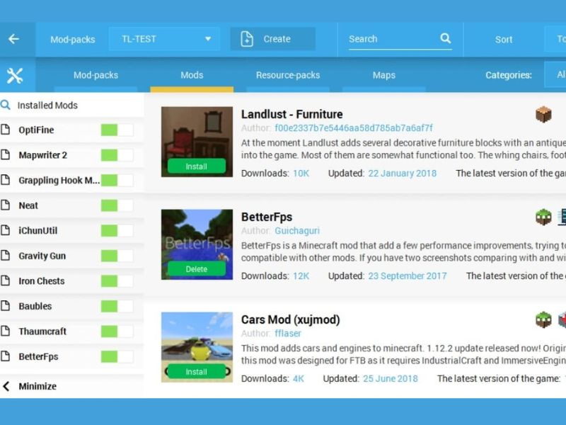 TLauncher Minecraft Hỗ Trợ Các Modpack
