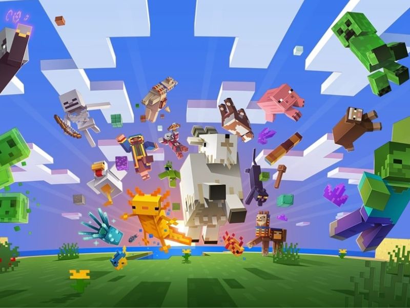 Minecraft Trial APK có hệ thống vũ khí và động vật