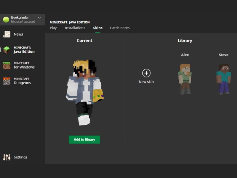 Mở Minecraft Launcher Để Mod Skin Minecraft