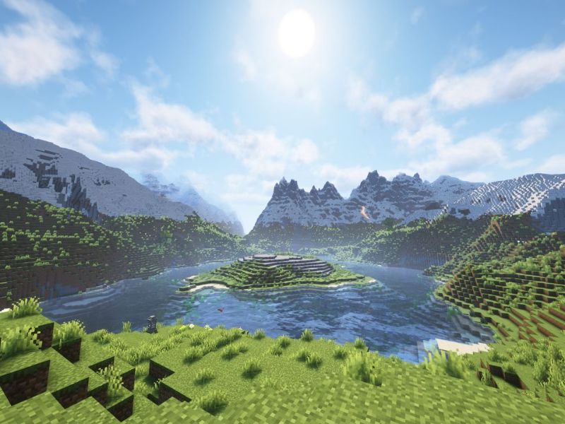 Temple Lake Seed nằm trong top Seed Minecraft đẹp nhất