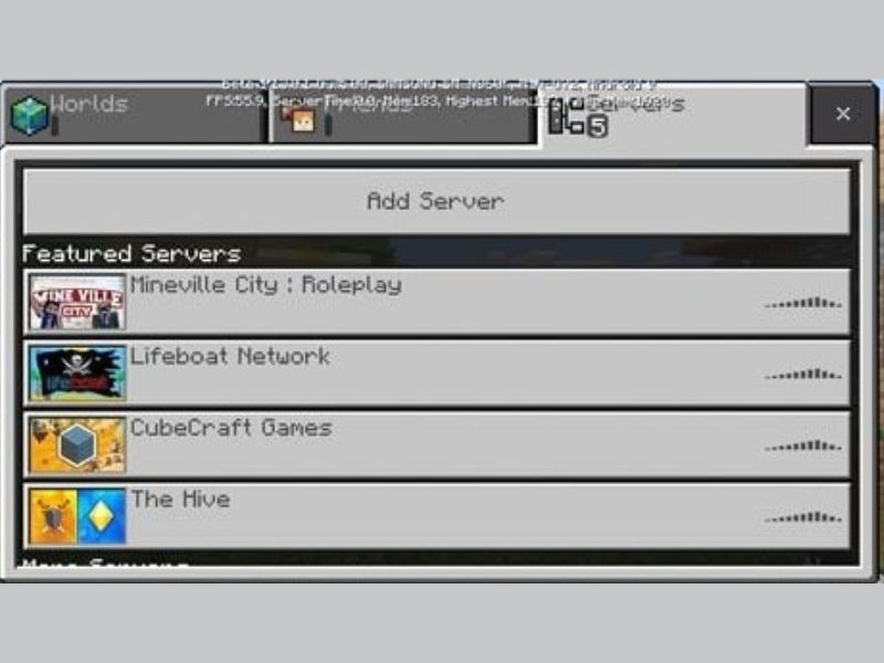 Thêm Server Vào Danh Sách