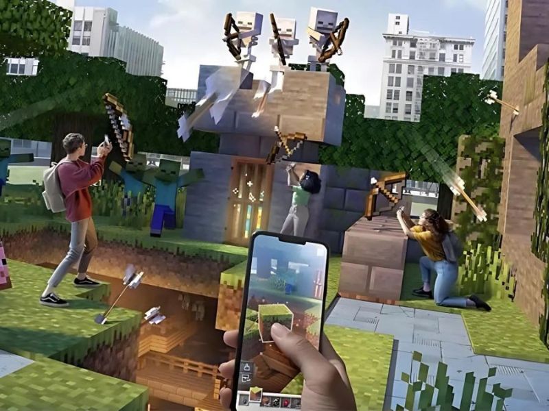 Trải nghiệm thực tế với đồ họa & âm thanh AR trong Minecraft Earth APK