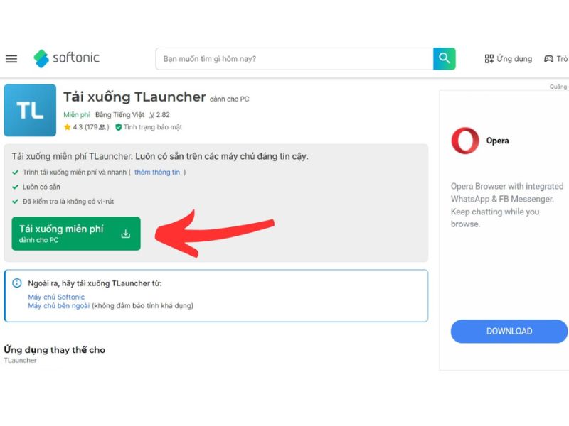 Truy Cập Trang Web TLauncher Để Tải Về