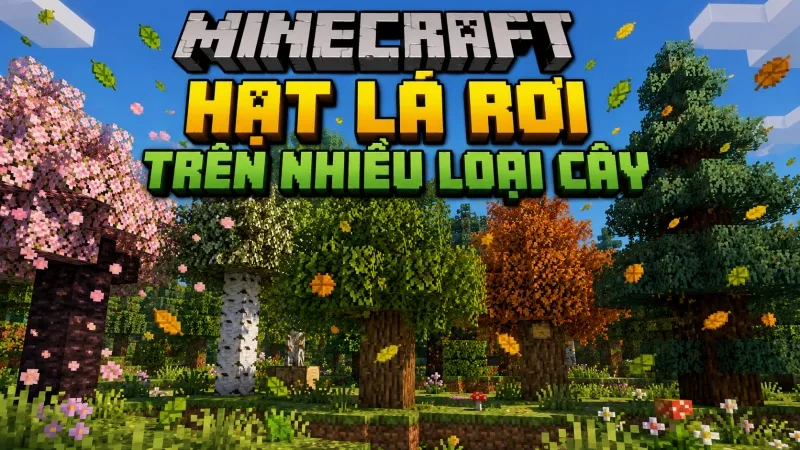 Hạt lá rơi trên nhiều loại cây