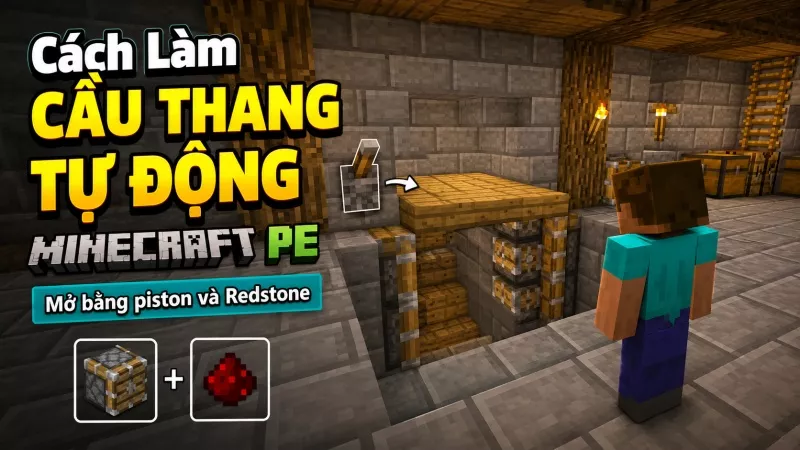 Cầu Thang Tự Động Minecraft PE Là Gì